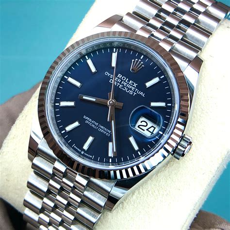 rolex originale datejust blue|rolex datejust blue dial price.